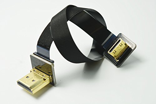 Cable FPV HDMI Mini Ángulo 90 Grados Negro para Conexión de Cardán 7
