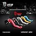 MZS Black Motorcycle Brake Clutch Levers Short Adjustable CNC Compatible with GSXR 600 97-03 / GSXR 750 96-03 / GSXR 1000 01-04 / GSXS 750 11-23 / SV650 16-21 / DL650 11-21 / GSX250R 18-22