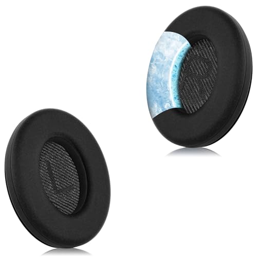 Image of Full Cooling Gel Replacement Earpads for Bose QuietComfort QC35 Headphones Ear Pads Cushions with Breathable Ice Silk Fabric, High-Density Noise Cancelling Foam - Black
