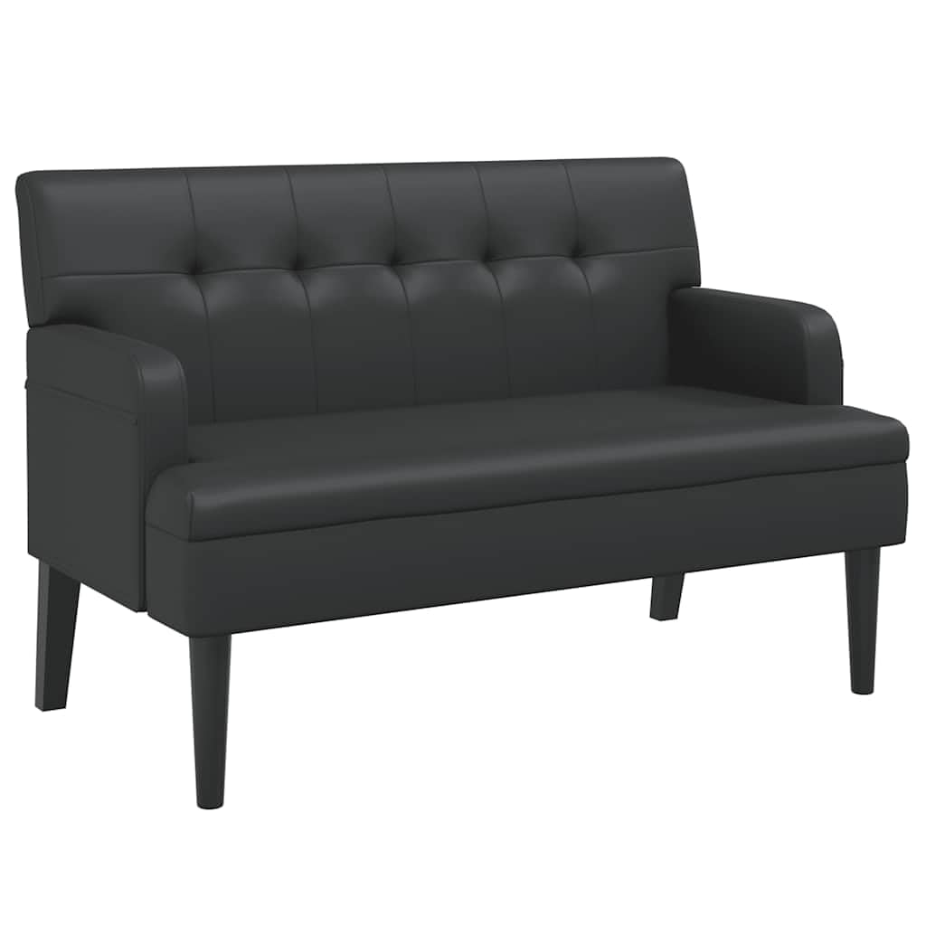 vidaXL Banc avec Dossier Noir 112x65,5x75 cm Similicuir
