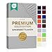 Produktbild Jacobson Premium Spannbettlaken 200 g/m² Jersey Baumwolle mit Elasthan (90x200-100x200 cm, Grau)