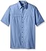 Arrow Men's Big and Tall Short Sleeve Seaside Textured Solid Shirt