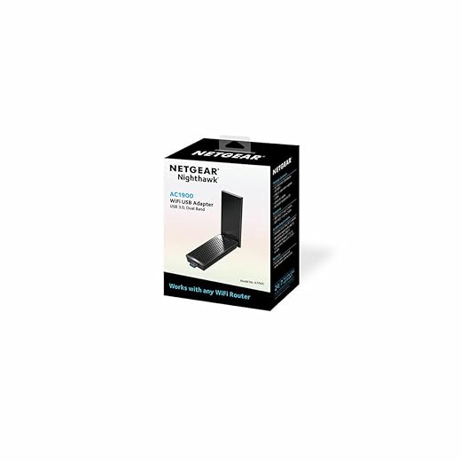 NETGEAR Nighthawk AC1900 WiFi USB Adapter [USB 3.0, Dual Band WiFi, Magnetic Cradle included] (A7000)