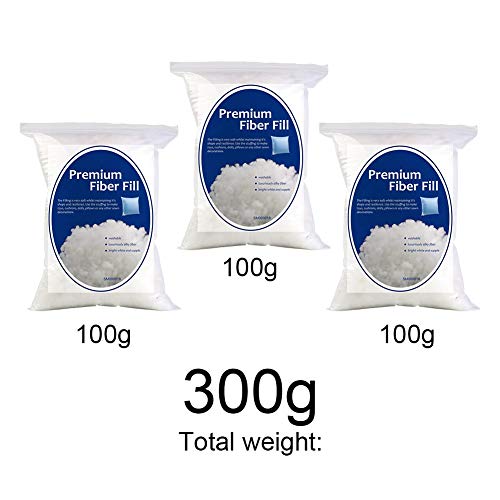 Bupete 300G/10.5Oz Polyester Fiber Fill, Premium Fiber Fill Stuffing, Fluff Stuffing High Resilience Fill Fiber For Stuffed Animal Crafts, Pillow Stuffing, Cushion Stuffing #TOP1