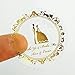 YYFQ 100 personnalisé personnalisé Or Transparent Autocollants Mariage fiançailles Anniversaire fête Invitation de Mariage Autocollant étiquette (3CM-100PC)
