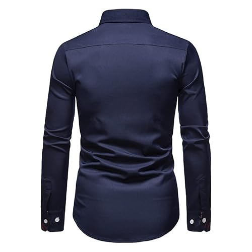 Howeet Camisa Social Masculina Manga Longa Camisa Slim Social Manga Manga Comprida Camisa Casual Ele