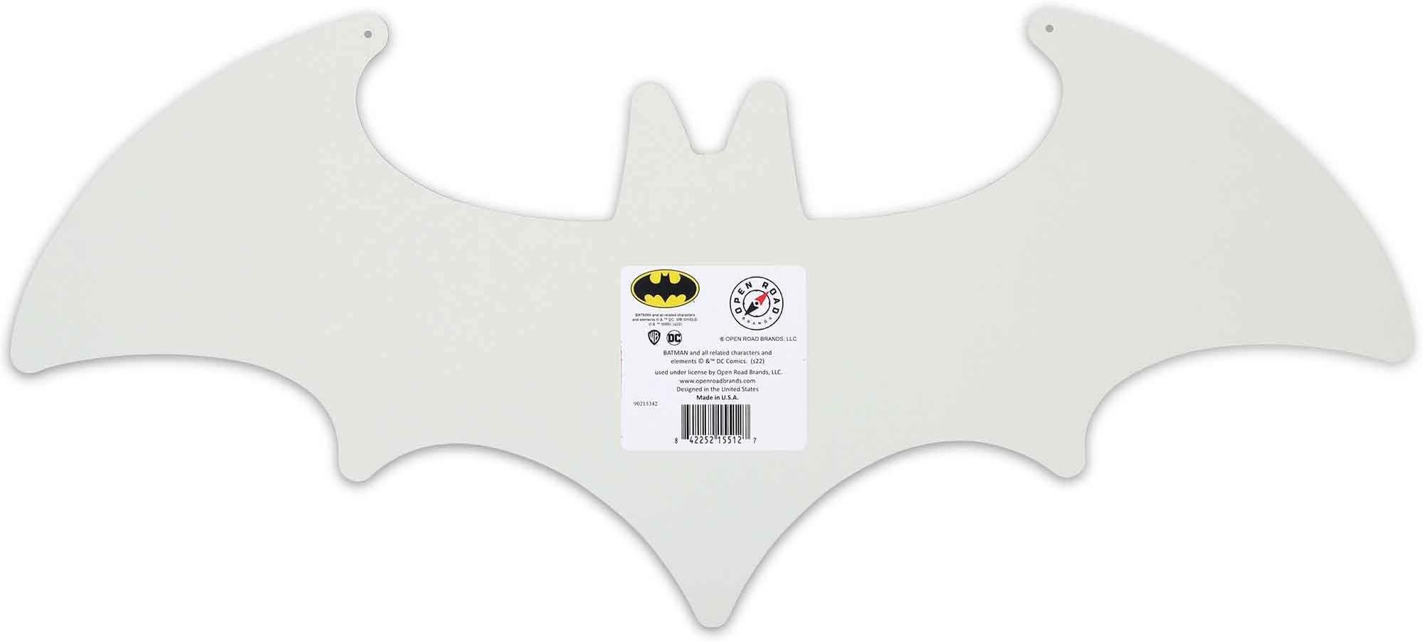 Open Road Brands DC Comics Batman Symbol Metal Sign - Large Gotham City Wall Art for Man Cave or Bedroom