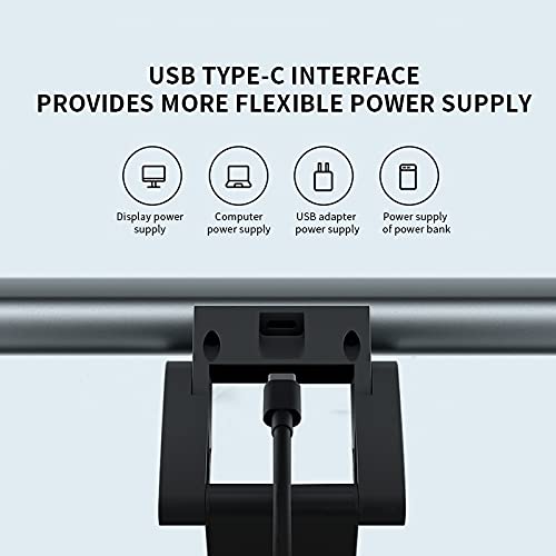 Image of Troner Monitor Screen Light Bar with Smart Touch Sensor and 1080P Webcam|USB Powered LED| 3 Color Temperature Modes,Stepless Dimming,No Screen Glare Eye Health Care (Silver) (Webcam)