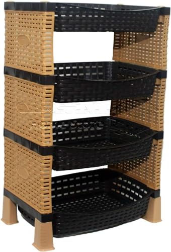 Violet Cesta Almacenamiento Cocina Frutero Verdulero Organizador Cocina Cestas Cocina (Marrón&Beige)