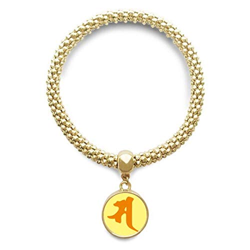 Bracelet bouddhisme sanscrit à offrir, pendentif spirituel motif d'or pour elle