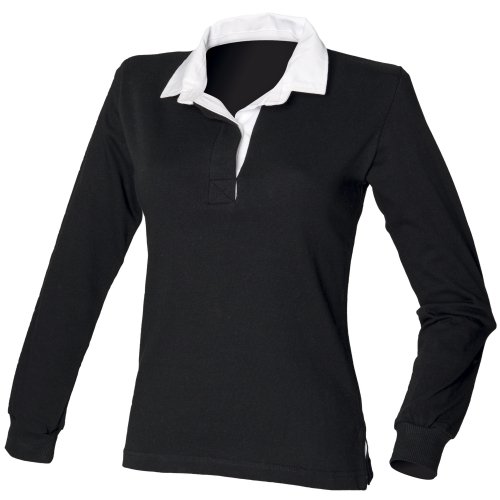 Polo de manga larga de cuello rugby Front Row original de algodon para hombre