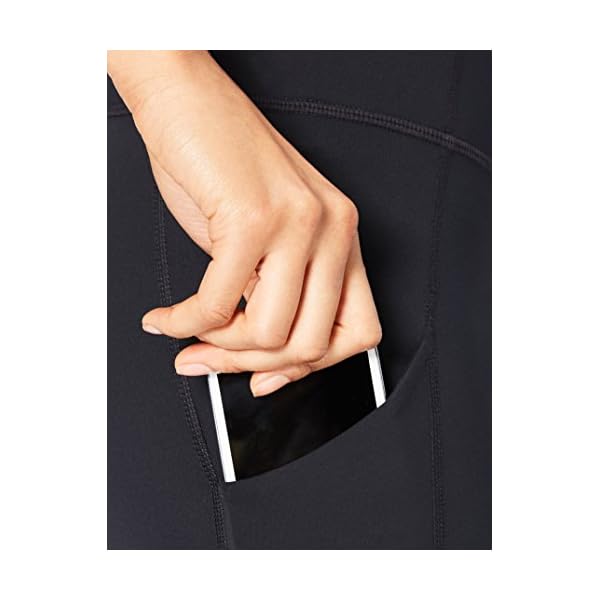 Amazon Brand - Core 10 Women's Onstride Medium Waist Run Legging, Black, M (8-10)