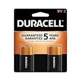 Duracell Coppertop 9V Battery, 2 Count (Pack of 1), Long-lasting All-Purpose Alkaline 9V Batteries for Household and Office Devices