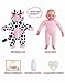 BABESIDE Baby Doll Girl - 17-Inch Soft Body Realistic Baby Doll with Blue Eyes and Cow Outfit Real Life Baby Dolls for 3 4 5 6 7 8 9 Years Girl Birthday Gifts, Pretend Play, Christmas & Collection