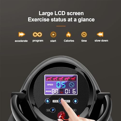 Máquina abdominal eléctrica, máquina de equitación indoor, entrenador para glúteos y abdomen, dispositivo de fitness con vibración y pantalla LCD miniatura 4