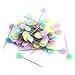 Color Scissor 200 Pieces Flat Head Straight Pins, Flower Head Sewing Pins Quilting Pins for Sewing DIY Projects Dressmaker Jewelry Decoration, Assorted Colors