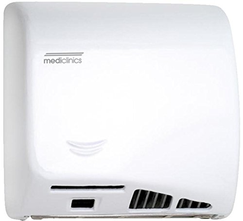 Saniflow M06A Speedflow Automatic Hand Dryer Steel White Epoxy Finish, 1/3 HP