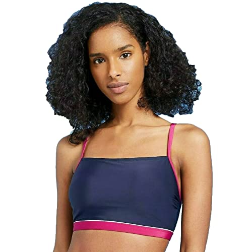 All in Motion Women's Longline Square Neck Bikini Top - (Multicolor, Small)