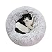 Vivi Bear Coussin pour Chien Coussin pour Chat Extra-Doux Confortable et Mignon,Coussin pour lit de Chat Lavable,Convient aux Chats et aux Petits Chiens de Taille Moyenne(50cm de diamètre)