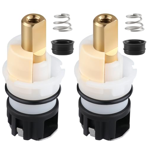 Yejesiy 2 Pack RP25513 Faucet Stem Replacement Kit for Delta Two-Handle Faucets Premium Faucet Cartridge Assembly Including RP4993 Rubber Seats and Compression Springs