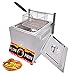 Komercyjna frytownica gazowa 8L z koszem i pokrywkami, blat ze stali nierdzewnej na propan-LPG z metalową rurką do frytkownicy domowej restauracji