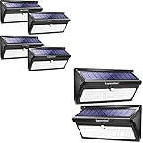 Luposwiten 100 LED Solar Motion Sensor Lights 2-Pack, 100 LED Solar Lights 4-Pack