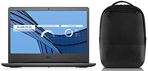 Image of Dell Vostro 3401 14 inch FHD Display Laptop 11th Gen Intel i3-1115G4 / 8GB / 1TB HDD /Integrated Graphics /Win 10 + MSO /Accent Black D552175WIN9BE Pro Slim Backpack 15 - PO1520PS