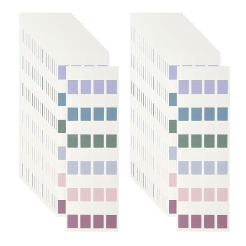 PATIKIL クリアインデックススティッキータブ 480個 小さな透明なスティッキーノートブックマークプランナー ステッカーページタブ 事務所ノートファイルフォルダー帳簿用 レトロ6色