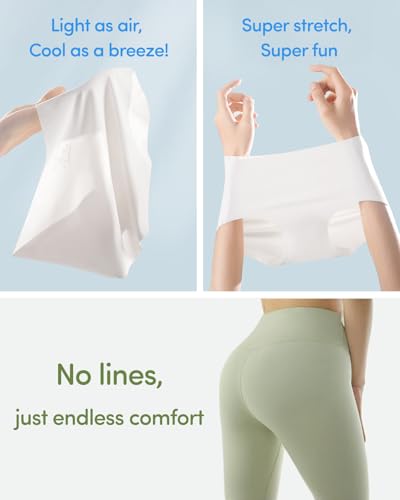 Adorel Teen Girls Seamless Underwear No Show Panties Tagless Brief Plain Pack of 6 8-16 Years3