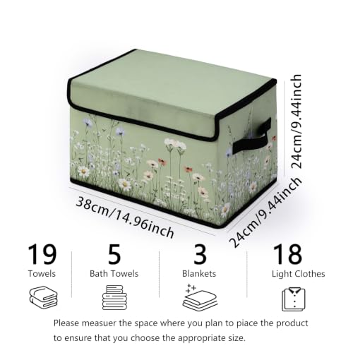 Image of Fabric Storage Bins with Lids,Under Bed Storage Containers 3Pack