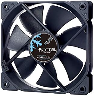 Fractal Design Dynamic X2 GP-12 Computer Fan - Silent Fan - High Airflow  120x120x25 mm  1200RPM  FDB-Bearings  Trip Wire - Aerodynamically shaped struts  12v - Black Edition (Single)