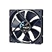 Fractal Design Dynamic X2 GP-12 Computer Fan - Silent Fan - High Airflow – 120x120x25 mm – 1200RPM – FDB-Bearings – Trip Wire - Aerodynamically Shaped Struts – 12v - Black Edition (Single)