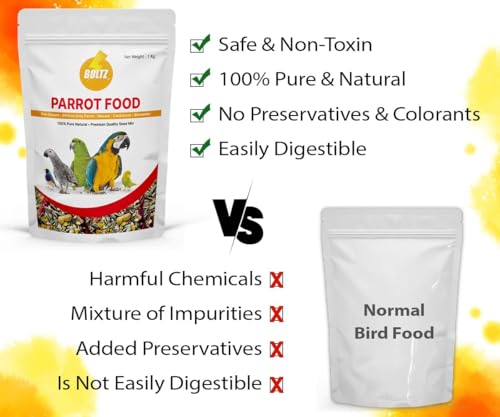 BOLTZ-Parrot-Food-for-Big-ParrotAfrican-Grey-ParrotSun-ConureMacawLovebird-and-Alexander-All-Life-Stages-Mix-Seeds-2-Kg-Pack