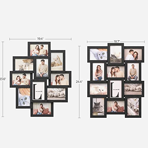 Songmics Collage Picture Frames For 10 Photos Bundle With Collage Picture Frames For 12 Photos, Black Urpf20Bk And Urpf26Bk #TOP7
