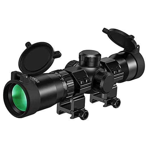 CVLIFE 1.5-5x32 Crossbow Scope, 20-100 Yards Ballistic Reticle, 300-450 FPS Red Green Illuminated Optic Crossbow Scope for Hunting