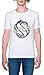 Serpiente Ferrocarril Camiseta para Hombre Blanca De Manga Corta Ligera Informal con Cuello Redondo Men's Tshirt White