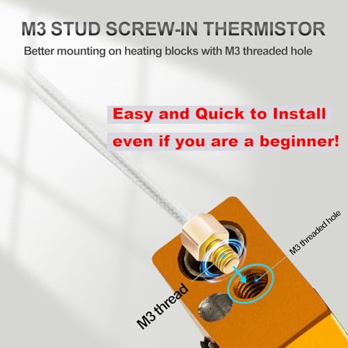 5Aplusreprap Ender 3 Hotend Upgrade: M3 Stud Thermistor for Ender-3 V2/Pro - Image 6