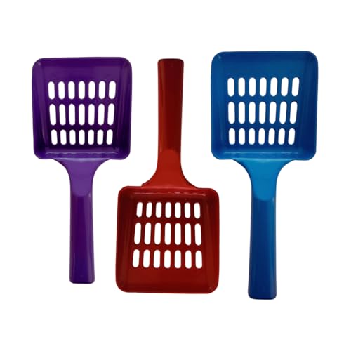 Kit 3 Pás Higiênicas para Gatos – Plástico Resistente, Ideal para Limpeza de Caixa de Areia