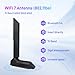 WiFi 7 6e Antenna for Desktop PC Wireless Network Antennas Tri-Band 6GHz 5GHz 2.4GHz With New Interface Extension Cable Wi-Fi 7 High Gain Magnetic Base Antenna For MSI PRO MAG Gaming Motherboard Black