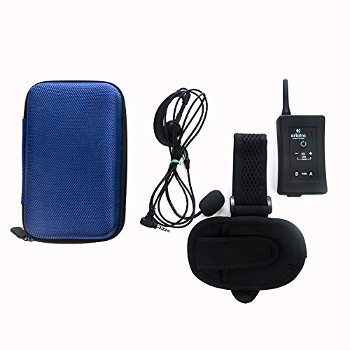 Arbitro Indoor Outdoor Bluetooth Radio Headset Communication System for Referees, Motorcycles, Hunters, ATV Trail Rides, Wedding Coordinators, Back Country Skiers and Stage Crews (4 Pack)
