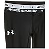 Under Armour Girls' HeatGear Armour Leggings , Black (001)/White , Youth Small