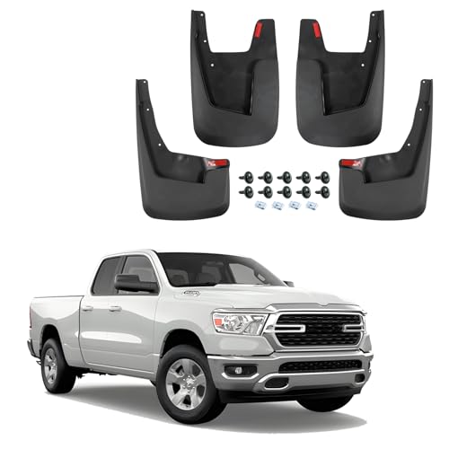Image of Mud Flaps Mud Guards Replacement for 2021-2024 Dodge Ram 1500 (Without OEM Fender) Mudflaps Mud Splash Guards Front and Rear No Drilling Required 4PCS