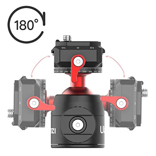 Tripod Head Quick Release Plate ULANZI U-70 Professional Metal 360° Panoramic Ball Head with Quick Release Plate & Cold Shoe, 44lbs/20kg Load for Tripod,Monopod,Slider,DSLR,Camera,Camcorder - Thumbnail 6