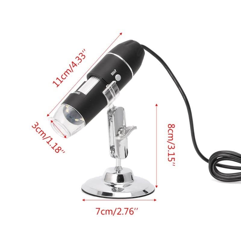 Microscope 8 LED 1600X Digital Microscope Camera, with Hold Stand