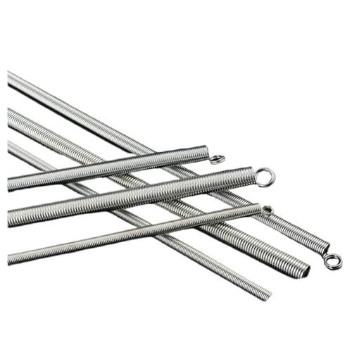 Xhuan- Muelles de Presión Zinc Plated Automatic Close Door Pullback Tension Spring Steel 65Mn Cylindroid Helical Coil Extension Gate Closure, Robusto multiusos(1.5 X 12 X 500mm)