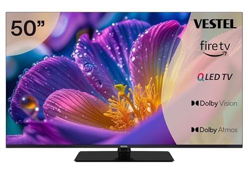 Vestel QLED Fernseher 50 Zoll Fire TV 4K UHD Fernseher, Smart TV mit Dolby Vision HDR, Dolby Atmos und integriertem Trip...