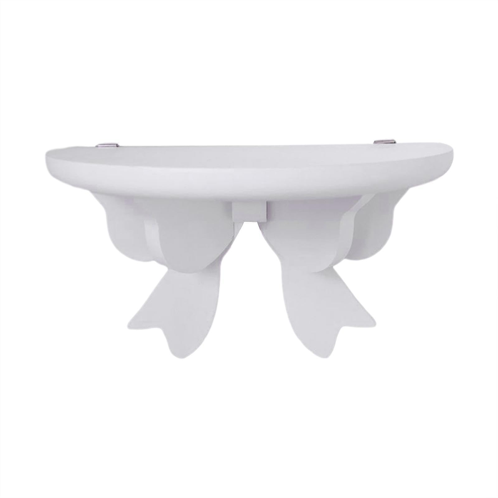 Zambuph Decorative Pot Holder Wrought Wood Shelving Unique Bow Shape Wall Storage Holder Accent For Bathroom Kitchen Spaces Decorative Pot Wrought Wood