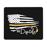 LDKZQLYMW 911 Dispatcher American Flag Mousepad Square Desk Mouse Pad, for Office Computer, Laptop Computer 7 x 8.6 in - Image 3
