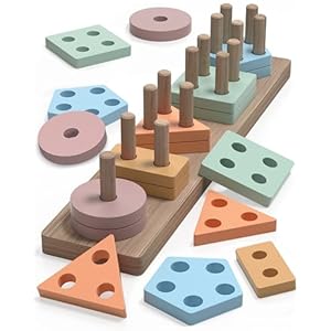 Juguetes Montessori para regalos de cumpleaños de niñas y niños de 1 a 2 años, clasificador de formas, juguetes de madera para niños pequeños de 1 a 3 2 a 4 años, rompecabezas educativos