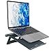 Nulaxy Portable Laptop Stand, Aluminum Cooling Stand with Heat-Vent, Adjustable Laptop Holder Riser for MacBook, Pro, Air, Samsung, Dell and More 10-15.8" Notebook - Grey